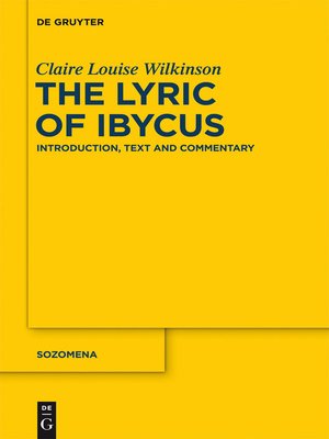 cover image of The Lyric of Ibycus
